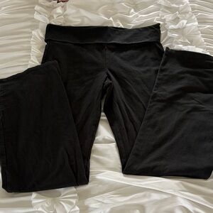 Victoria’s Secret Black Fold-Over Waist Yoga Pants